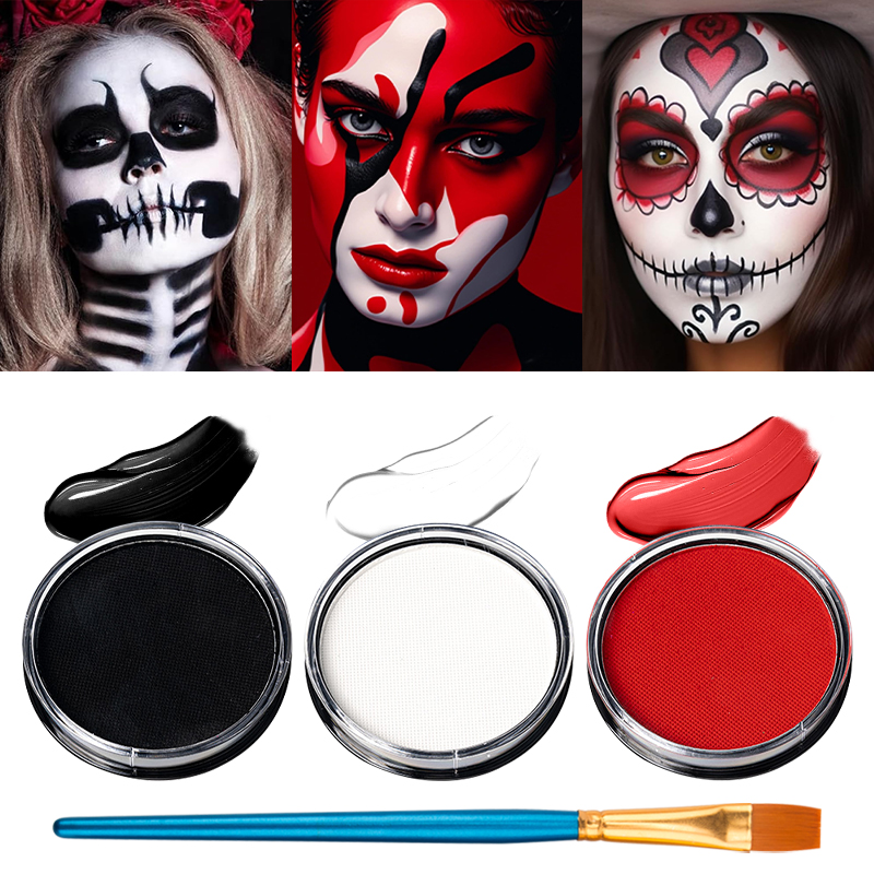 3 adet Siyah Beyaz Kırmızı Su  - Cosplay Prop Paint incelemesi ve fiyatı
